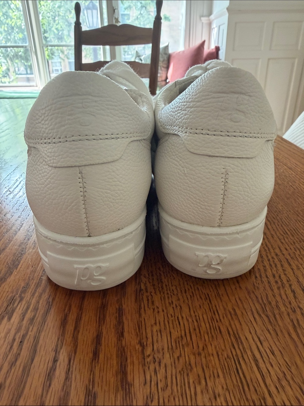 Paul Green White Leather Women's Sneakers - Picture 2 of 4